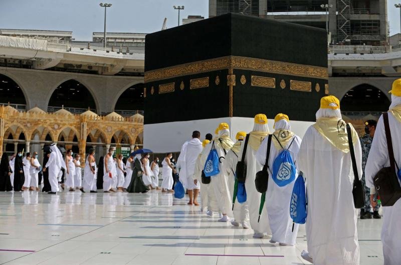 Devoted pilgrims performing Hajj